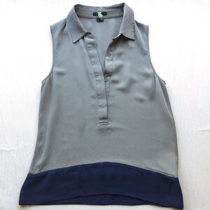 Theory Banca sleeveless silk blouse